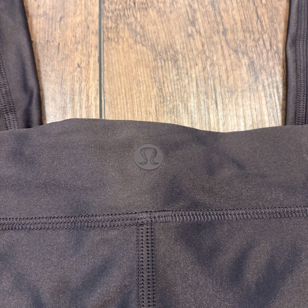 Lululemon Satin Shine High-Rise Tight 25" Espresso Brown Size 6 / W5GKAS $118 - Picture 8 of 11